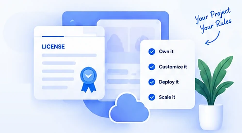 Illustration of a licence certificate and deployment options